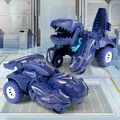 New Transforming Dinosaur Car Deformation Car Toys Inertial Sliding Dino Car Automatic Transform Toy