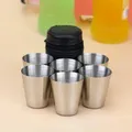4/6 Pcs Travel Outdoor Practical Stainless Steel Cups Set Glasses For Wine Whisky Portable Wine Cup