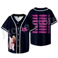 Nicki Minaj T-shirts Pink Friday 2 Album Merch Baseball Jacket Women/Men Fashion Casual Streetwear