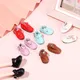 1 Pair Fashion Multicolor Doll Shoes PU Leather Cute Solid Shoes Fit 1/6 Scale Dolls Change Clothes