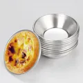 25Pcs Aluminum Alloy Egg Molds Round Shape Cupcake Mini Pie Baking Reusable Muffin Cake Cookie