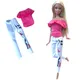 NK 1/6 Doll Dress Modern Shirt +Fashion Trouseres Daily Casual Wear For Barbie Doll Accessories Baby