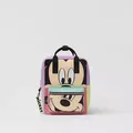 New Canvas Children Bag Baby Backpack Small Disney Brand Pink Minnie Mouse Print Girls Fashion Two