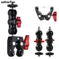 Super Clamp Magic Arm For Phone Holder Action Camera Mount Metal Double Ball Head with 1/4" 3/8"