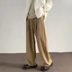 New Summer Men's Wide Leg Suit Pants Oversized Baggy Casual Long Trousers Black Khaki Solid Loose