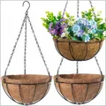 8/10 Inch Round Wire Plant Holder Metal Hanging Basket Coconut Liner Lining Plants Flower Garden Pot
