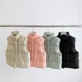 2023 Winter New Baby Sleeveless Warm Vest Coat Infant Padded Jacket Kids Stand Collar Vest Boy Girls