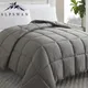 ALPSWAN Quilt Lightweight Grey Bedding Comforters All Season Down Alternative Reversible Duvet Soft