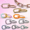 9 Styles Me Pavé Double Styling Link Chain Ring Charm For Link Bracelet Hard New Wear Unopenable