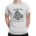 Funny Italian Muscle T-Shirts Men Crew Neck Cotton T Shirts Ducati Short Sleeve Tees Gift Idea