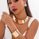 Ingemark Punk Indian Africa Heavy Metal Torques Necklace Bangles Earrings for Women Gypsy Big Chain