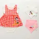 3PCS Set of Summer Disney Pet Children Lively Baby Girls Cute Minnie Pattern Soft and Washable Baby