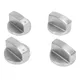 Stoves Cooker Knobs Oven Knob(4pcs) 6mm Universal Silver Gas Stove Control Knobs Adaptors Oven