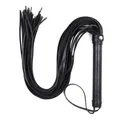 1PC PU Leather Horsewhip Riding Sports Equipment Anti-Slippery Handle Black Horse Whip Riding Horse