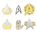 Command Badge Star Costume Trek Accessory Science Engineering Medical Starfleet Pins Metal Brooch