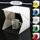 Portable 20*20cm Mini Folding Studio Diffuse Soft Box Lightbox 2 LED Light Black White Photography