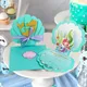 6Pcs Mermaid Party Invitations Pearlescent Mermaid Birthday Party Supplies with Envelopes for Kids