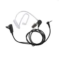 Walkie Talkie 2.5mm Earpiece 1 Pin Covert Acoustic Tube Earpieces Headset with PTT Mic Compatible