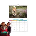 Animals Calendar 2024 Cute Daily Animals Wall Calendar A4 Wall Calendar Dog Calendar Daily Wall