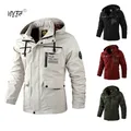 Men Windbreaker Military Field Jackets Outerwear Mens Tactical Waterproof Pilot Coat Hoodie Men