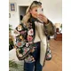 TRAF Flower Winter Coat for Women Quilted Jacket Parkas Woman Autumn Winter Printed Vintage Jacket