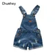 Chumhey 2-12T Kids Overalls Summer Boys Girls Denim Shorts Jeans Tollder Rompers Children Clothes