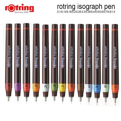 Rotring Isograph pens 0.1mm-1.0mm refilled ink porous-point drawing pen 1piece