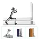 Stainless Steel Alloy Bookshelf Bookend Book Stopper Classroom Book Ends Desktop Storage Rack Office