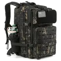 QT&QY 25L/45L Military Tactical Backpack for Women/men Army Laser Cut Molle Daypack School Bag Gym