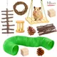 New Pet Toys Hamster Rabbit Dutch Pig Parrot Hamster Channel Play Wooden Teething Supplies