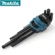 Makita B-65894 9Pcs Allen Key Set Hex Wrench Adjustable Spanner Portable L-Shape Nuts Wrenches