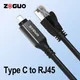 ZOGUO USB C to Ethernet Cable Type C to RJ45 Cord Directly Connected 1000Mbps Gigabit LAN Network