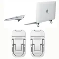 Mini Portable Zinc Alloy Laptop Stand With 2 Adjustable Angles Foldable Invisible Laptop Riser For