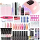 Nail Set With Nail Lamp Nail Dryer Nail Drill Machine Manicure Set Kit Poly Nail Gels Nail Gel