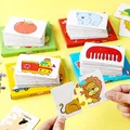 Montessori Toddler Puzzle Cards Toys For Kids 2 Years Jigsaw Matching Game Education Toys Cartoon