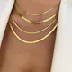 Hot Fashion Unisex Snake Chain Women Necklace Choker Stainless Steel Herringbone Gold Color Chain