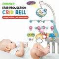 Baby Crib Mobile Rattle with Projector Infant Rotating Musical Night Light Toy for 0-12 Months Bed