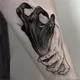 Waterproof Temporary Tattoo Sticker Black Demon Hand Shake Hands Flash Tatoo Fake Tatto Arm Leg Body