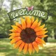 Garden Supplies Sunflower Front Door Welcome Plaque Strap Vintage Metal Hanging Ornament Front Door