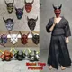 Different Styles 1/12 Scale Soldier Demon Samurai Mask Japanese Fang Ghost Warrior Mask Fit 6/7inch