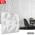 12pcs 30x30cm Super 3D Art Wall Panel PVC Waterproof 3D Wall Sticker Decor Tiles Diamond Design DIY