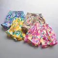 Floral Flowers Kids Shorts for Girls Wide-Leg Beach Shorts Summer Children Short Pants