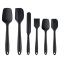 LMETJMA 6 Piece Silicone Spatula Set Non-Stick Heat-Resistant Spatulas Turner for Cooking Baking