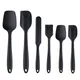 LMETJMA 6 Piece Silicone Spatula Set Non-Stick Heat-Resistant Spatulas Turner for Cooking Baking