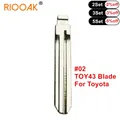 10pcs #02 NO.02 TOY43 Blank KD Replacement Car Key Blade For Toyota Corolla Crown Camry Highlander