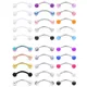 1-30Pieces 16G Eyebrow Rings Earrings Lip Rings Barbell Body Piercing Jewelry Fixator 6mm 8mm 10mm