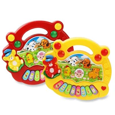Baby Musical Toy with Animal Sound Kids Piano Keyboard Electric Flashing Music Instrument Early