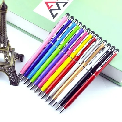 5pcs 2 In 1 Useful Design Tablet for Pad Smart Phone Touch Screen Stylus Pen+Ballpoint Pen Smartphone