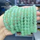 JD Natural Green Aventurine Beaded Bracelets Women Round Jade Stone Yoga Mala Beads Healing Jewelry