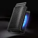 Trifold RFID Blocking Wallet with Carbon Fiber Credit Card Holder Minimalist Money Clip for Men and